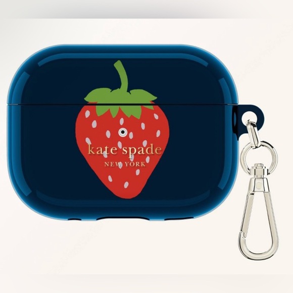 NWT Kate Spade New York Protective Case for Airpods Pro 1 & 2 Strawberry - Picture 1 of 7